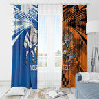 Custom Bulldogs and Tigers Window Curtain Rugby Mascot With Sporty Style
