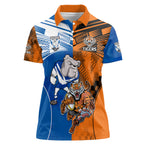 Custom Bulldogs and Tigers Women Polo Shirt Rugby Mascot With Sporty Style