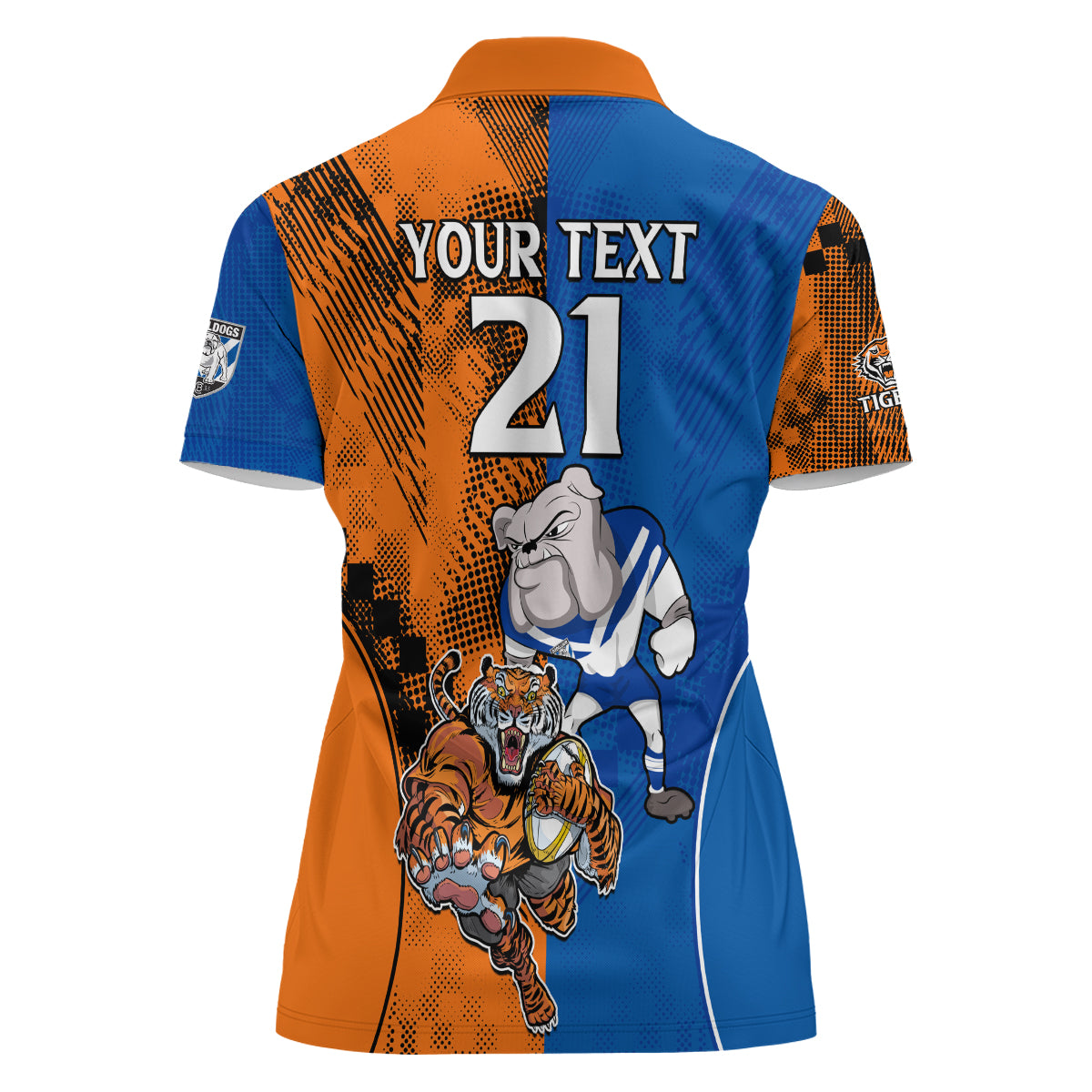 Custom Bulldogs and Tigers Women Polo Shirt Rugby Mascot With Sporty Style