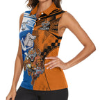Custom Bulldogs and Tigers Women Sleeveless Polo Shirt Rugby Mascot With Sporty Style