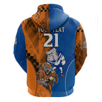 Custom Bulldogs and Tigers Zip Hoodie Rugby Mascot With Sporty Style