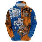 Custom Bulldogs and Tigers Zip Hoodie Rugby Mascot With Sporty Style
