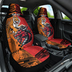 Custom Dragons and Tigers Car Seat Cover Rugby Mascot With Sporty Style