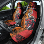 Custom Dragons and Tigers Car Seat Cover Rugby Mascot With Sporty Style