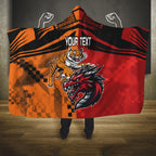 Custom Dragons and Tigers Hooded Blanket Rugby Mascot With Sporty Style