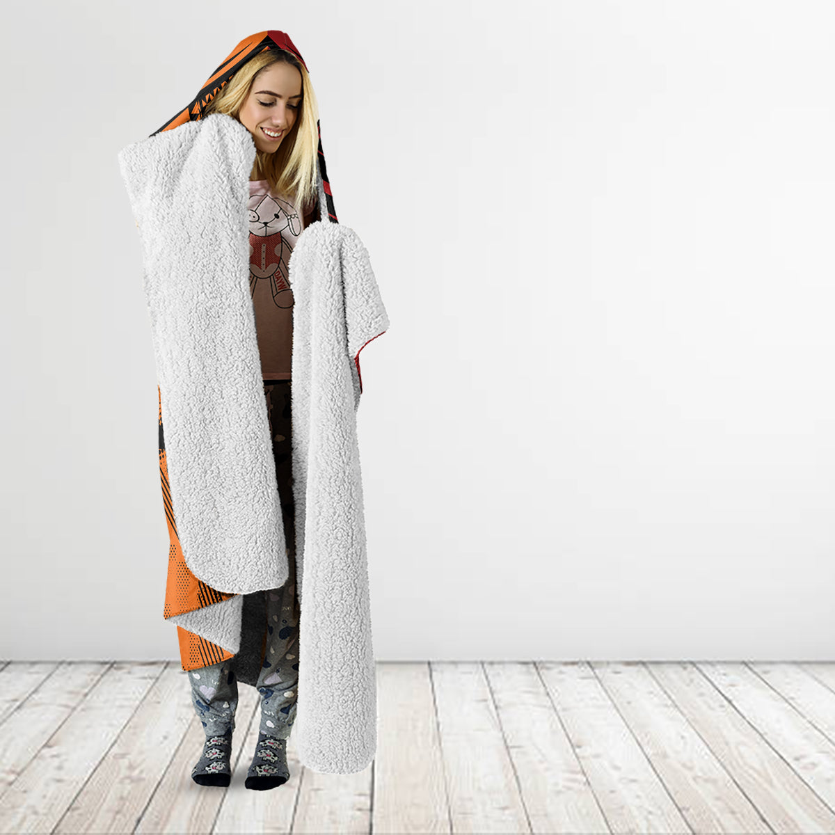 Custom Dragons and Tigers Hooded Blanket Rugby Mascot With Sporty Style