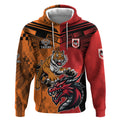 Custom Dragons and Tigers Hoodie Rugby Mascot With Sporty Style