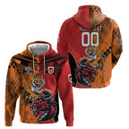 Custom Dragons and Tigers Hoodie Rugby Mascot With Sporty Style