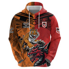 Custom Dragons and Tigers Hoodie Rugby Mascot With Sporty Style