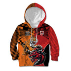Custom Dragons and Tigers Kid Hoodie Rugby Mascot With Sporty Style