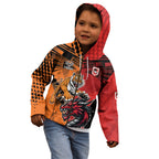 Custom Dragons and Tigers Kid Hoodie Rugby Mascot With Sporty Style