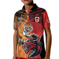 Custom Dragons and Tigers Kid Polo Shirt Rugby Mascot With Sporty Style