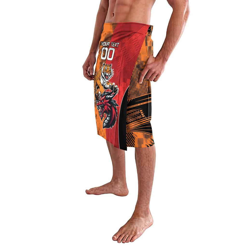 Custom Dragons and Tigers Lavalava Rugby Mascot With Sporty Style