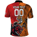 Custom Dragons and Tigers Polo Shirt Rugby Mascot With Sporty Style