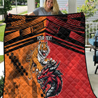 Custom Dragons and Tigers Quilt Rugby Mascot With Sporty Style