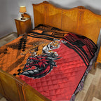 Custom Dragons and Tigers Quilt Rugby Mascot With Sporty Style
