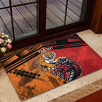 Custom Dragons and Tigers Rubber Doormat Rugby Mascot With Sporty Style
