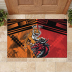 Custom Dragons and Tigers Rubber Doormat Rugby Mascot With Sporty Style