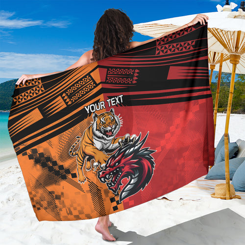 Custom Dragons and Tigers Sarong Rugby Mascot With Sporty Style