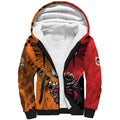 Custom Dragons and Tigers Sherpa Hoodie Rugby Mascot With Sporty Style