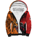 Custom Dragons and Tigers Sherpa Hoodie Rugby Mascot With Sporty Style