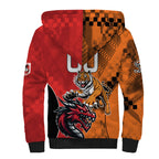 Custom Dragons and Tigers Sherpa Hoodie Rugby Mascot With Sporty Style