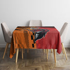 Custom Dragons and Tigers Tablecloth Rugby Mascot With Sporty Style