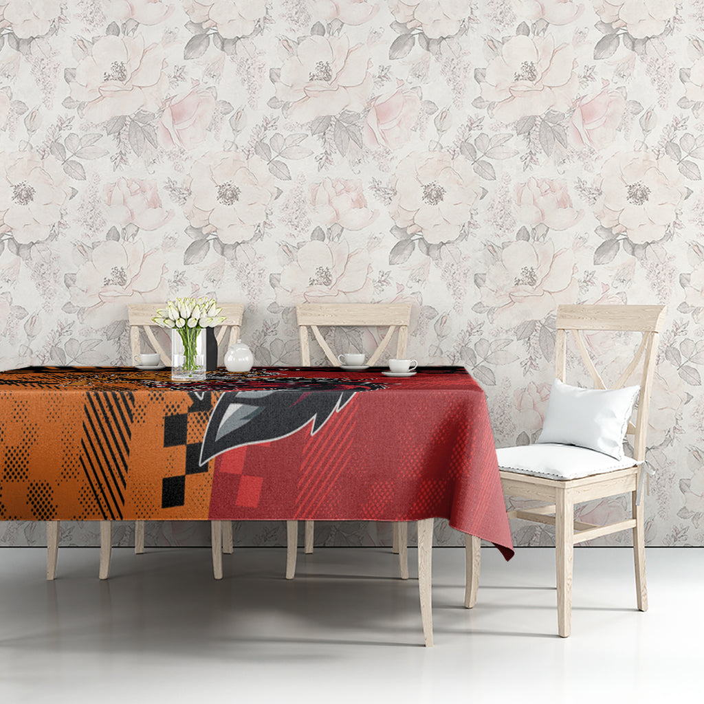 Custom Dragons and Tigers Tablecloth Rugby Mascot With Sporty Style
