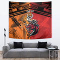 Custom Dragons and Tigers Tapestry Rugby Mascot With Sporty Style