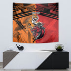 Custom Dragons and Tigers Tapestry Rugby Mascot With Sporty Style