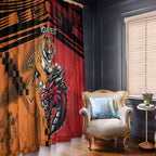 Custom Dragons and Tigers Window Curtain Rugby Mascot With Sporty Style