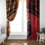 Custom Dragons and Tigers Window Curtain Rugby Mascot With Sporty Style