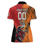 Custom Dragons and Tigers Women Polo Shirt Rugby Mascot With Sporty Style