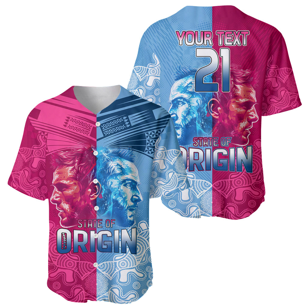 Custom New South Wales and Queensland Baseball Jersey Rugby Mascot With Sporty Style