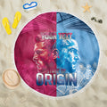 Custom New South Wales and Queensland Beach Blanket Rugby Mascot With Sporty Style