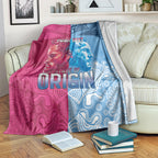 Custom New South Wales and Queensland Blanket Rugby Mascot With Sporty Style
