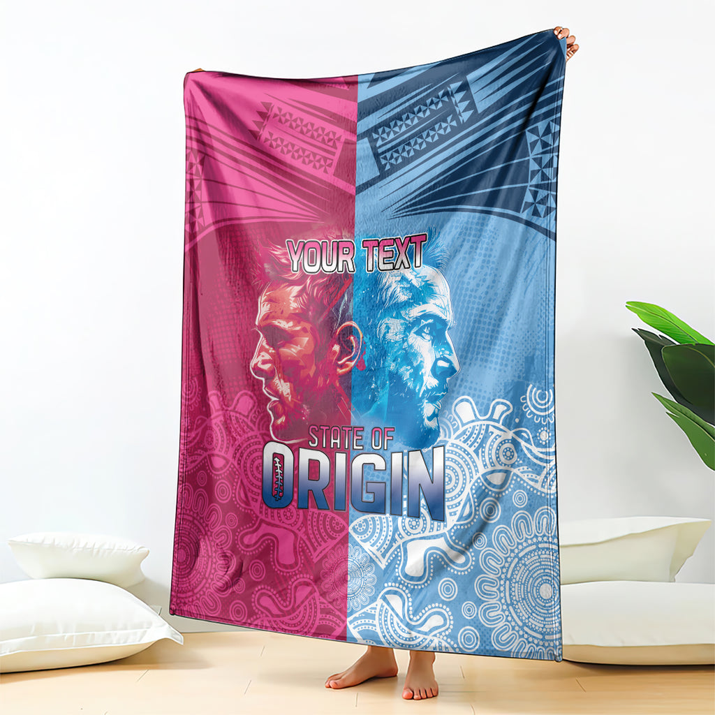 Custom New South Wales and Queensland Blanket Rugby Mascot With Sporty Style