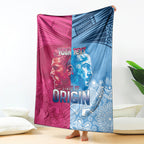 Custom New South Wales and Queensland Blanket Rugby Mascot With Sporty Style