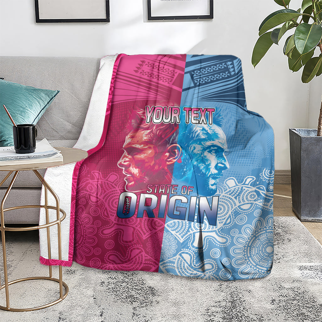 Custom New South Wales and Queensland Blanket Rugby Mascot With Sporty Style