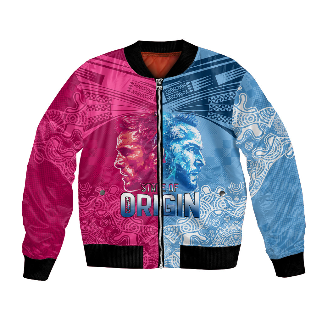 Custom New South Wales and Queensland Bomber Jacket Rugby Mascot With Sporty Style