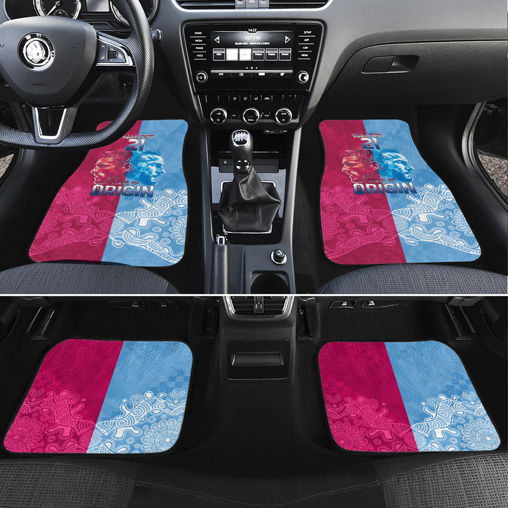 Custom New South Wales and Queensland Car Mats Rugby Mascot With Sporty Style