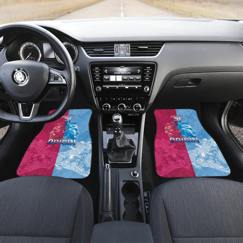 Custom New South Wales and Queensland Car Mats Rugby Mascot With Sporty Style