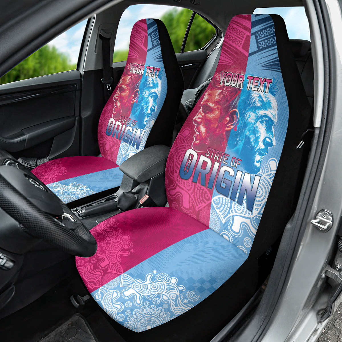 Custom New South Wales and Queensland Car Seat Cover Rugby Mascot With Sporty Style