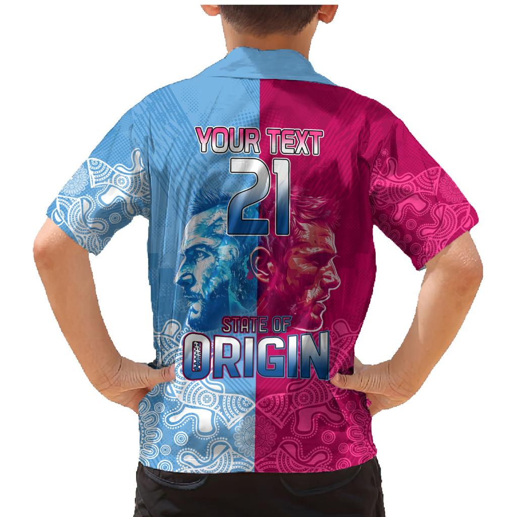 Custom New South Wales and Queensland Family Matching Mermaid Dress and Hawaiian Shirt Rugby Mascot With Sporty Style