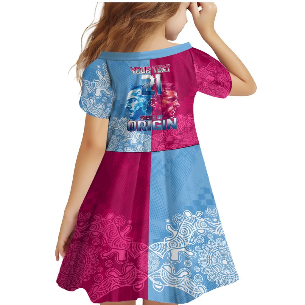 Custom New South Wales and Queensland Family Matching Mermaid Dress and Hawaiian Shirt Rugby Mascot With Sporty Style