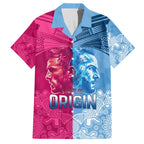 Custom New South Wales and Queensland Family Matching Puletasi and Hawaiian Shirt Rugby Mascot With Sporty Style