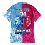 Custom New South Wales and Queensland Family Matching Puletasi and Hawaiian Shirt Rugby Mascot With Sporty Style