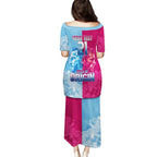 Custom New South Wales and Queensland Family Matching Puletasi and Hawaiian Shirt Rugby Mascot With Sporty Style