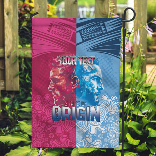 Custom New South Wales and Queensland Garden Flag Rugby Mascot With Sporty Style
