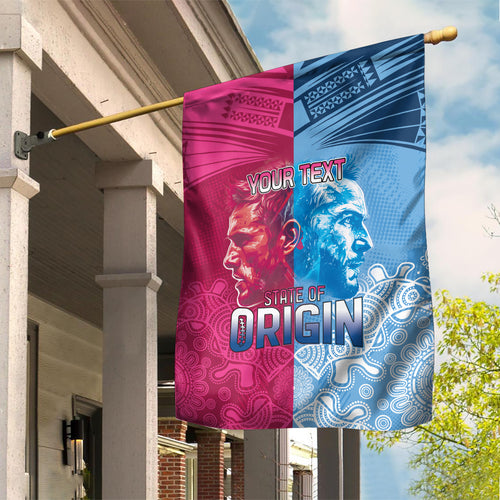 Custom New South Wales and Queensland Garden Flag Rugby Mascot With Sporty Style
